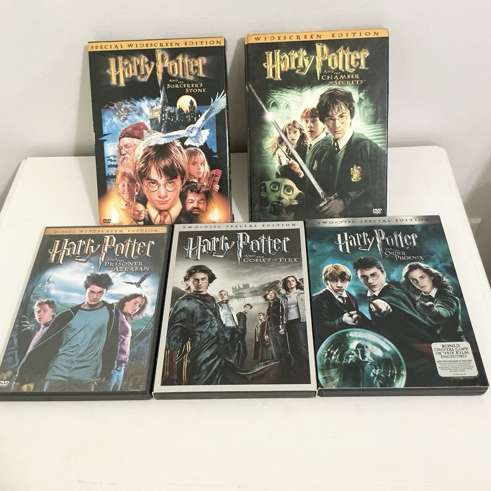 Lot of 5 Harry Potter DVD's
